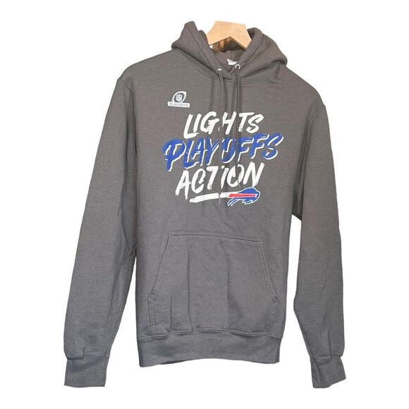 Fanatics Buffalo Bills Playoff Sweatshirt Size Small Dark Grey NFL Football - Picture 7 of 15